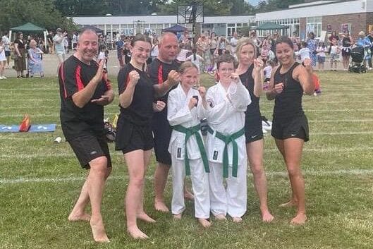 Group image from an outdoor combat session